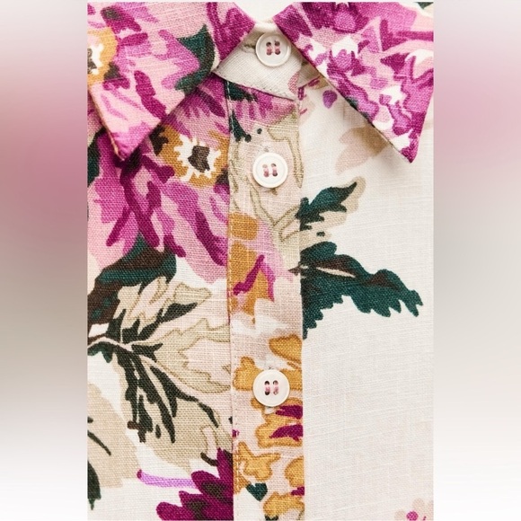 🦋 Bloggers Favorite 🦋 NWT ZARA 100% LINEN SHIRTDRESS ZW COLLECTION SIZE M - Picture 14 of 16